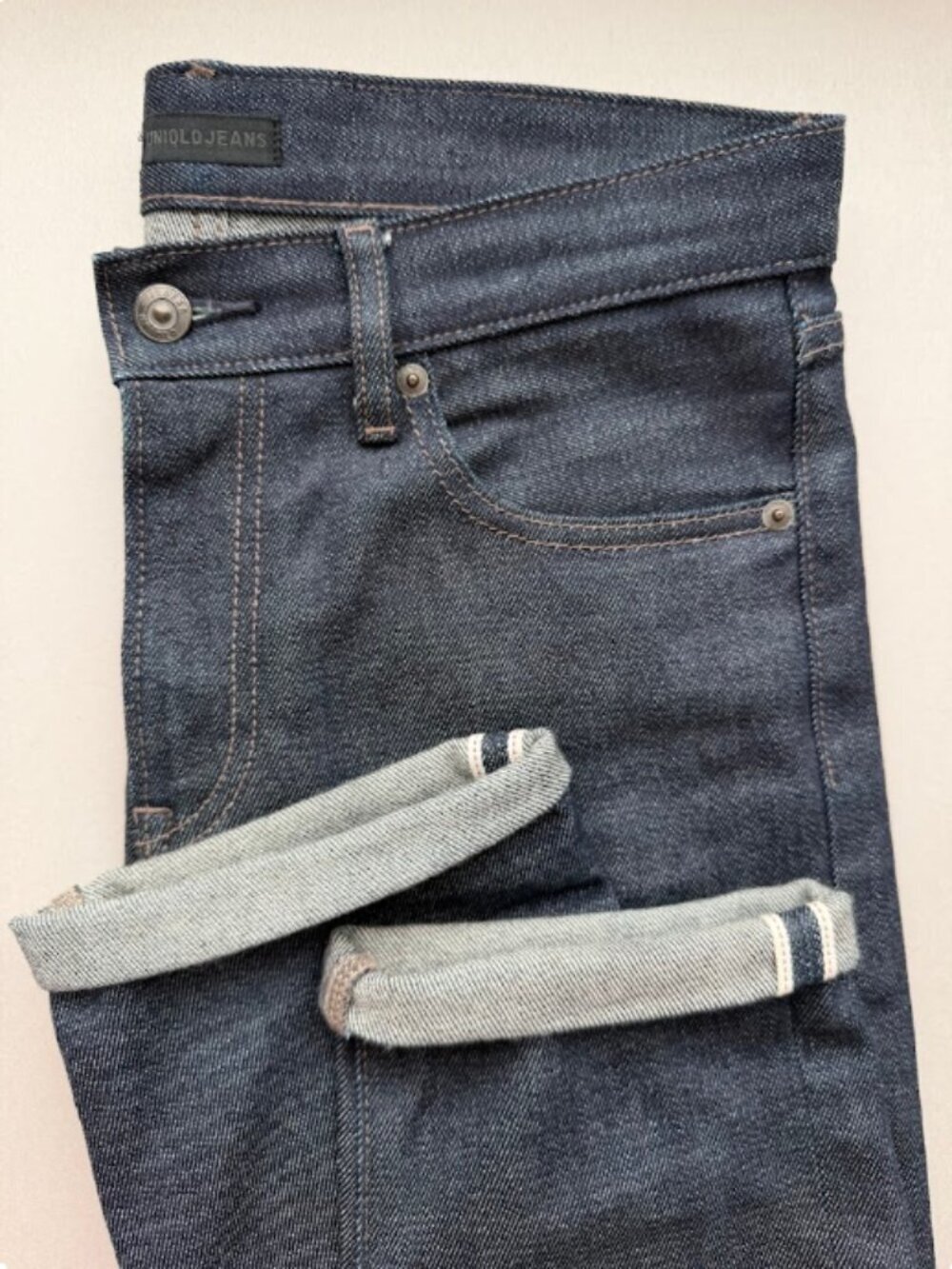 UNIQLO Men's Kaihara Selvedge Denim Slim Fit Straight Jeans Size 30 x 32
